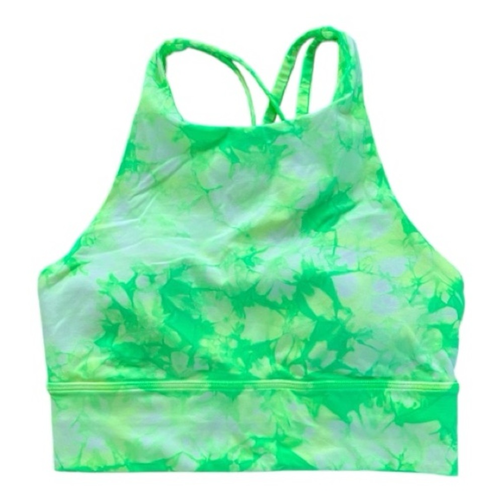 Lululemon Energy Bra High Neck Long Line Shibori Medium Support B-C size 4
